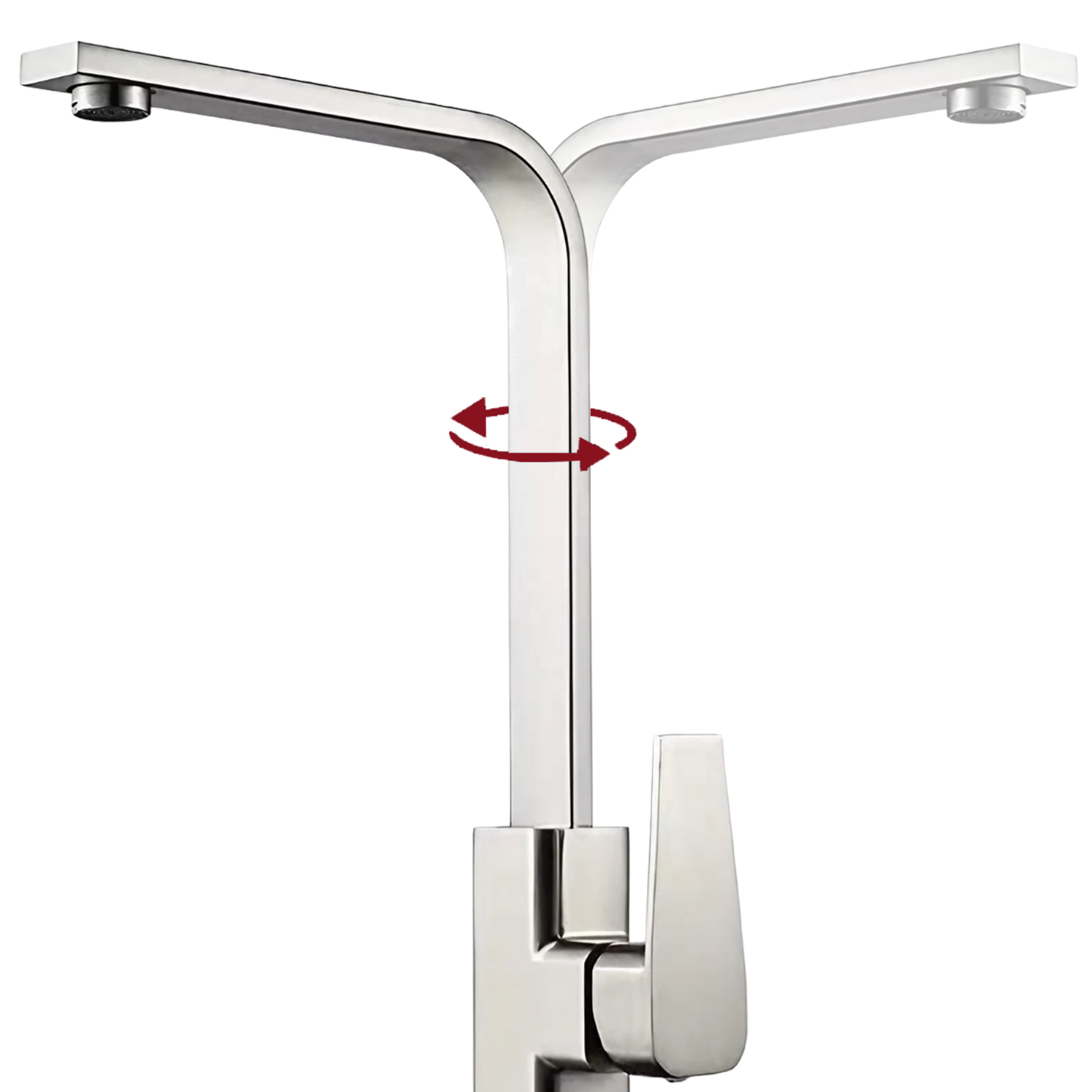 Monomando para Fregadero, Mezcladora para Fregadero, Grifo de Cocina, Llave para Tarja individual o doble, Acero Inoxidable (Niquel cepillado)