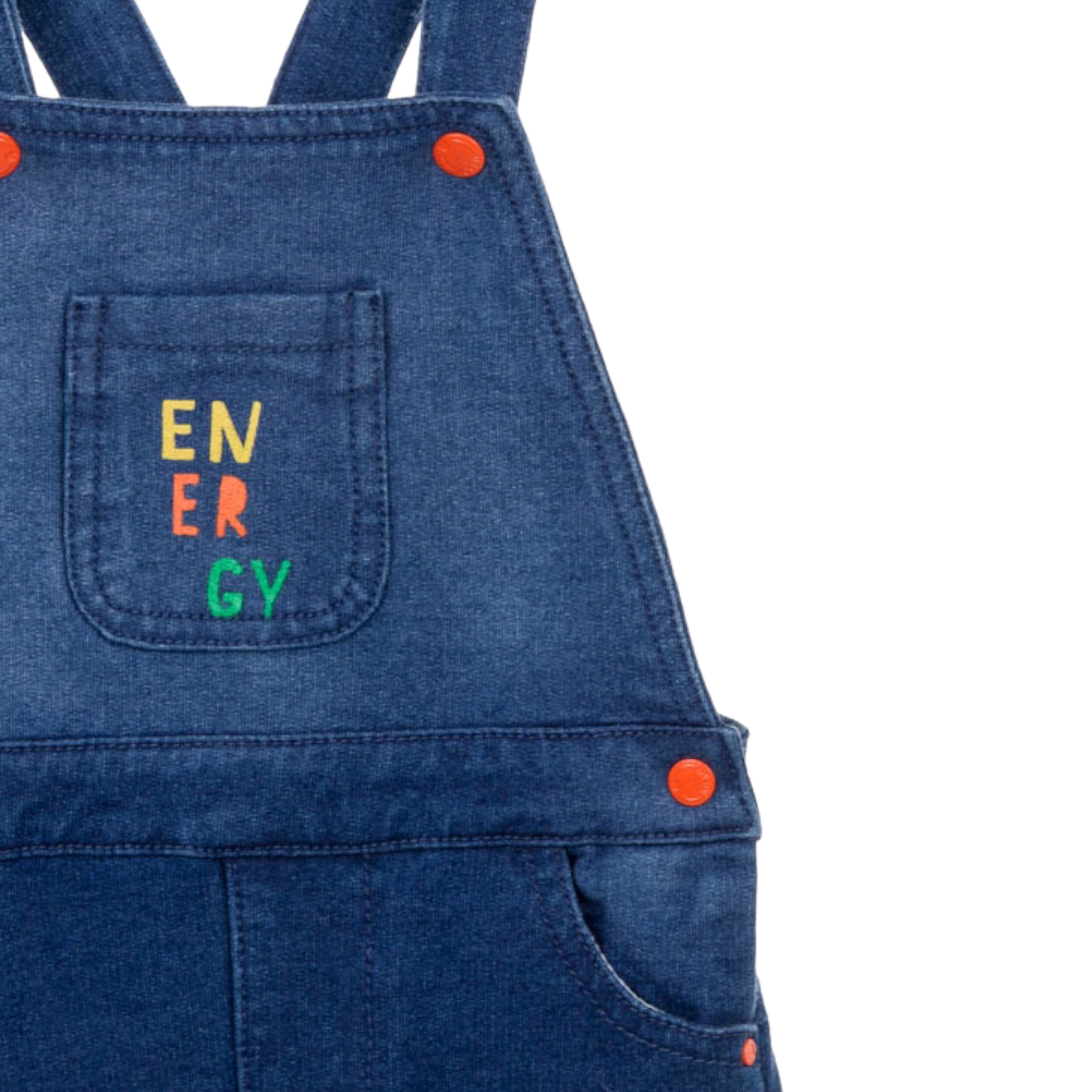 Overol efecto vaquero con mensaje en el bolsillo bebé niño Losan.
