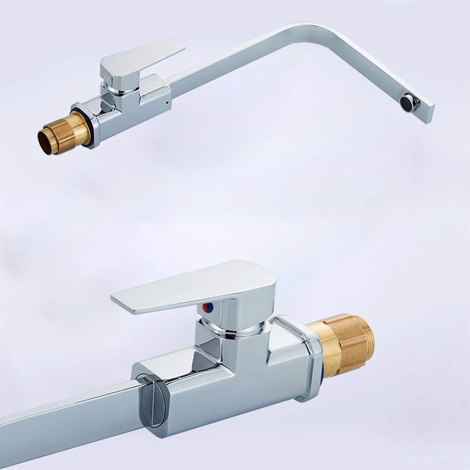 Monomando para Fregadero, Mezcladora para Fregadero, Grifo de Cocina, Llave para Tarja individual o doble, Acero Inoxidable (Acero cromado)