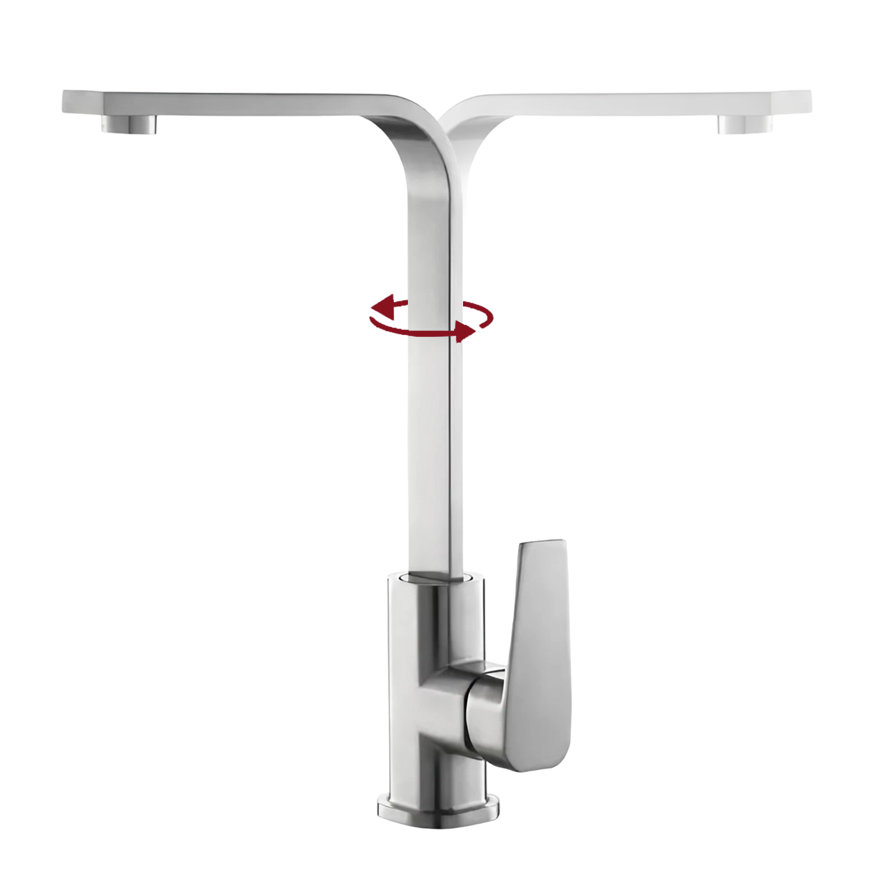 Monomando para Fregadero, Mezcladora para Fregadero, Grifo de Cocina, Llave para Tarja individual o doble, Acero Inoxidable (Acero cromado)