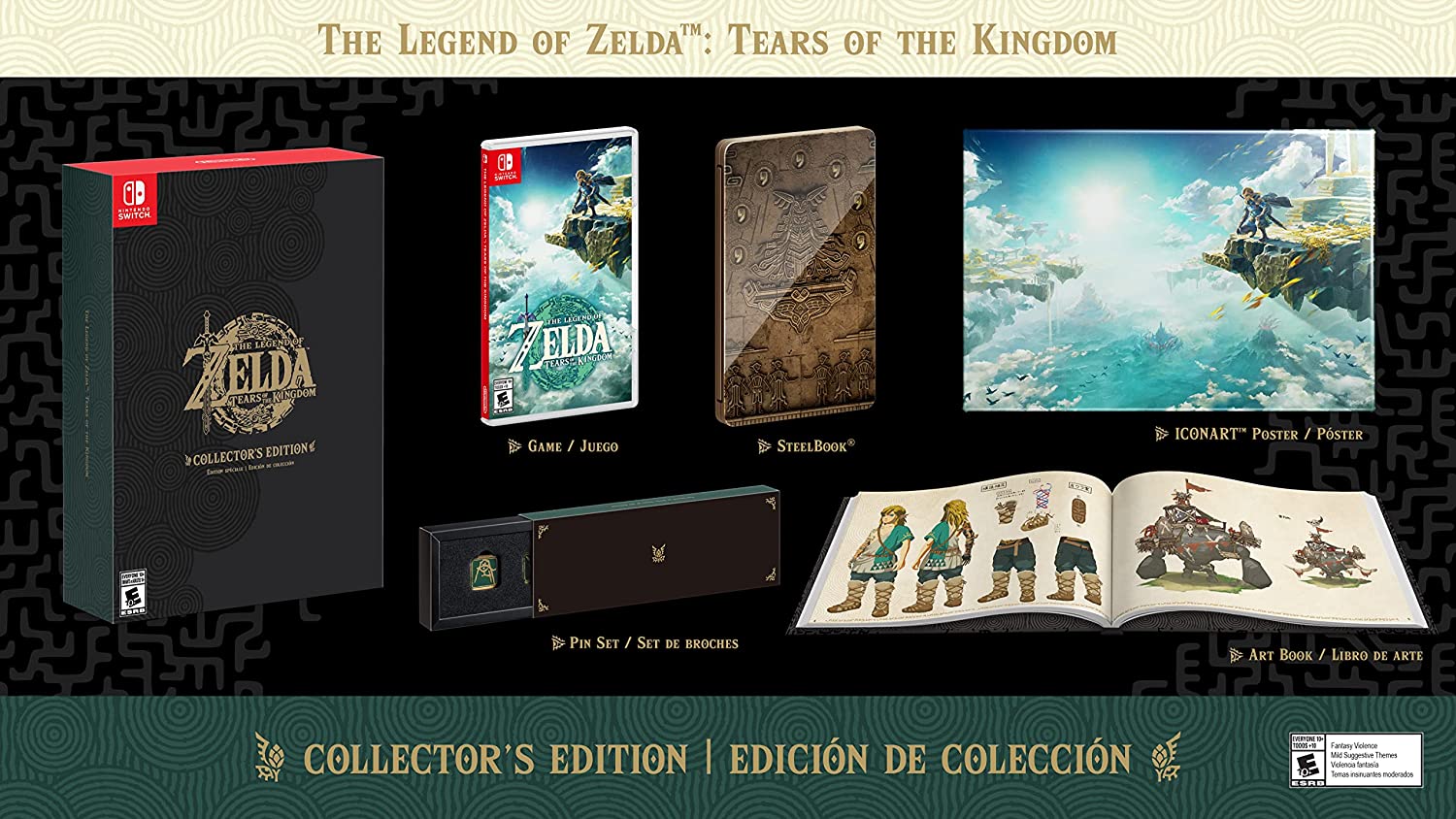 The Legend of Zelda: Tears of the Kingdom- Coleccionista + Control Japones