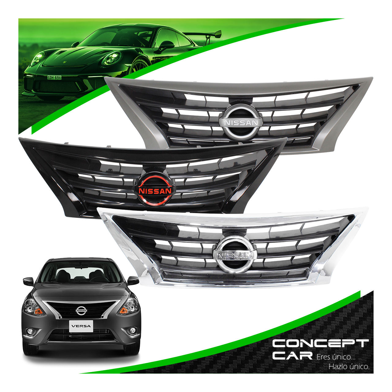 Parrilla Nissan Versa V-Drive Modelo 2015 Al 2019 Con Logo