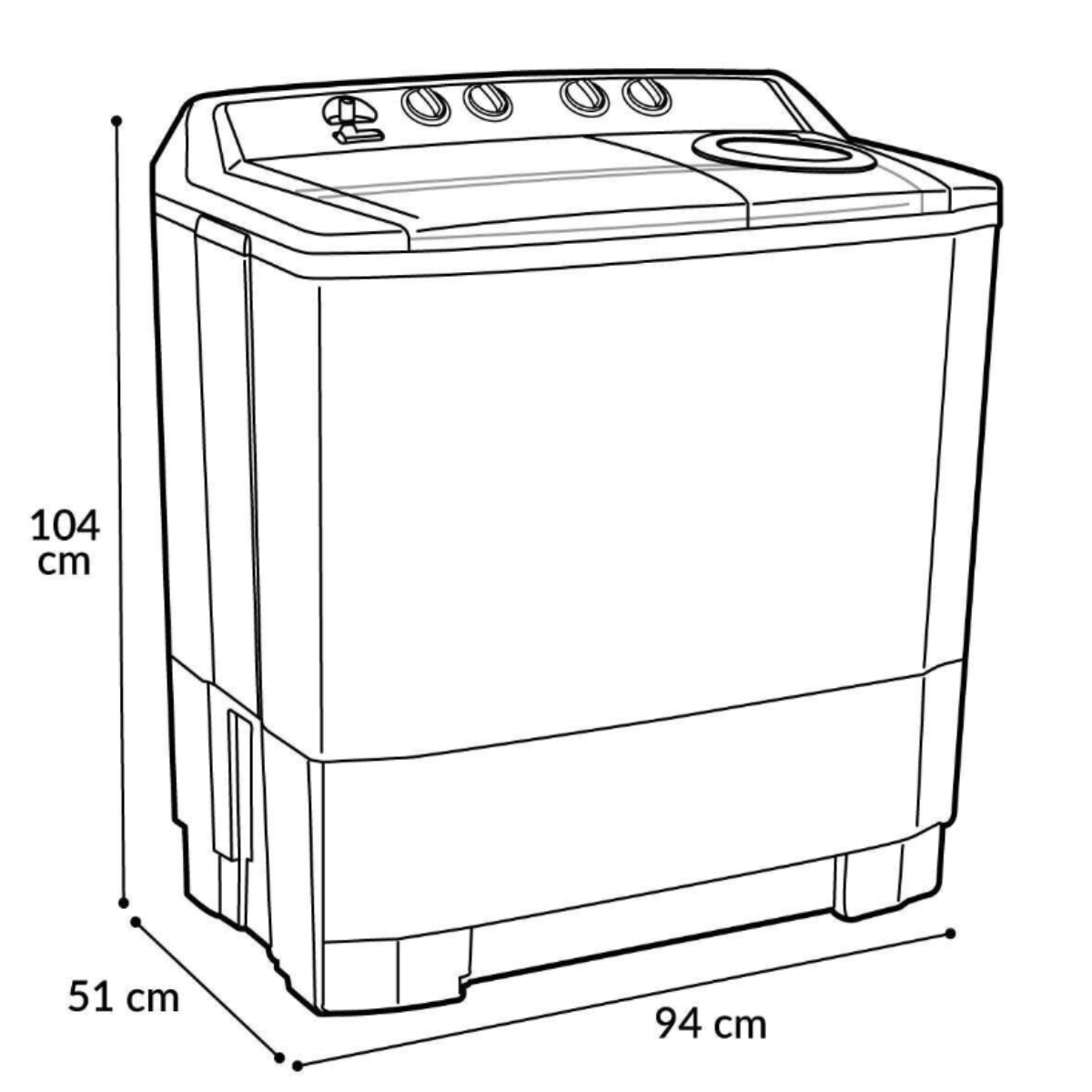 Lavadora Panasonic Dos Tinas NA-W160X1BMX 16 kg Blanca