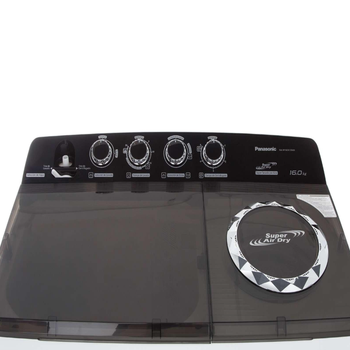 Lavadora Panasonic Dos Tinas NA-W160X1BMX 16 kg Blanca