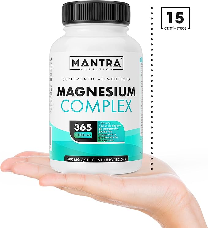 Vitaminas Mantra Nutrition de Complejo de Magnesio365 Cápsulas  Formuladas Con Magnesio