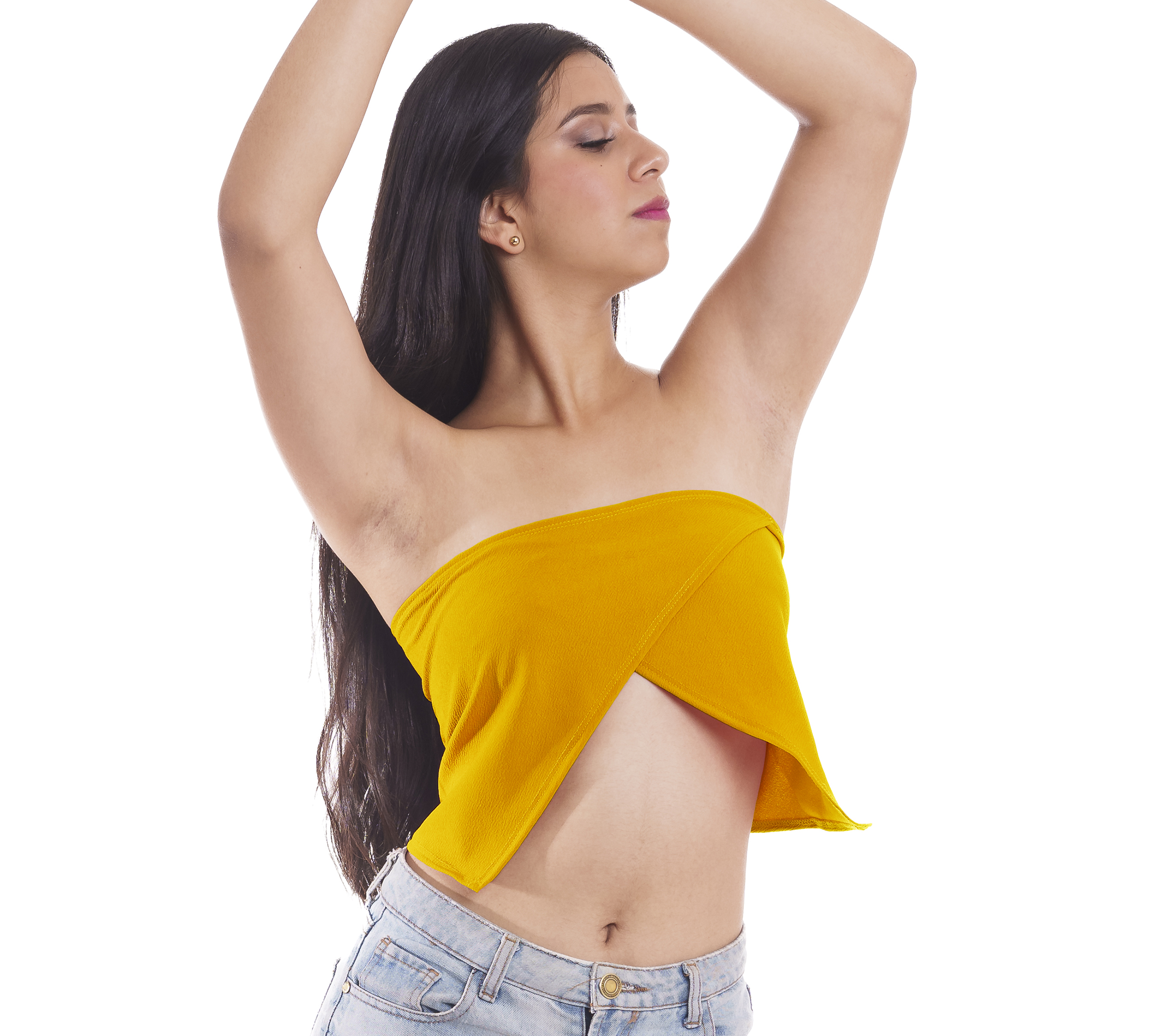 Crop Top Corto Cruzado En Punta Estilo Sexy Atrevido Soporte