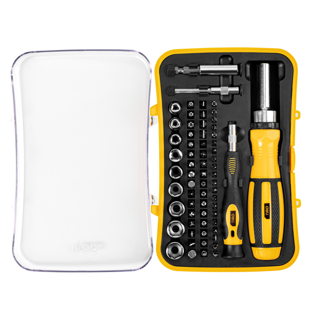 Deli Juego de Destornilladores de Precisi?n 65 pzs DL3565 Acero Cr-V