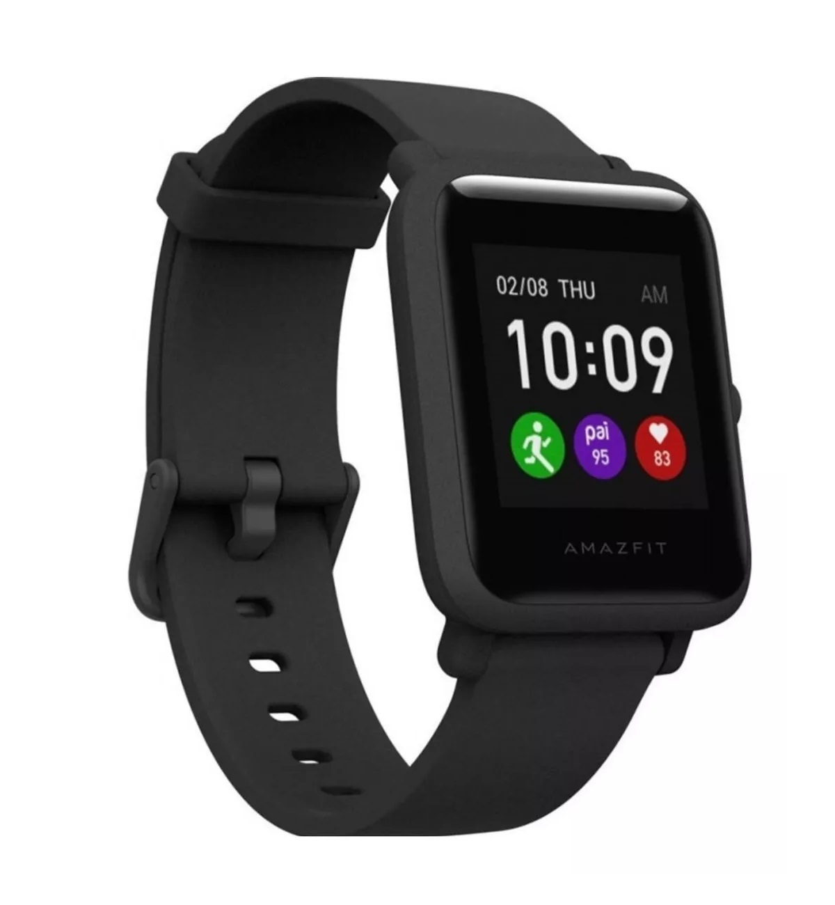 Smartwatch Amazfit Basic Bip S Lite 1.28" Caja De Policarbonato Color Charcoal Black, Color Malla Charcoal Black De Tpu Modelo A1823