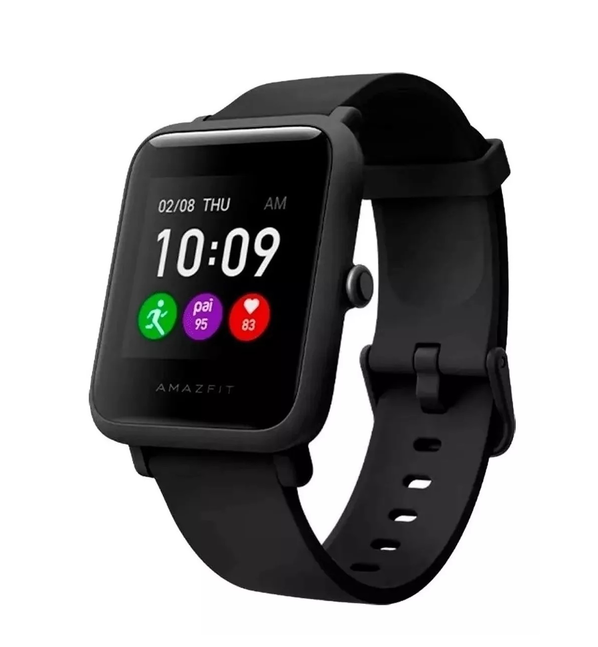 Smartwatch Amazfit Basic Bip S Lite 1.28" Caja De Policarbonato Color Charcoal Black, Color Malla Charcoal Black De Tpu Modelo A1823