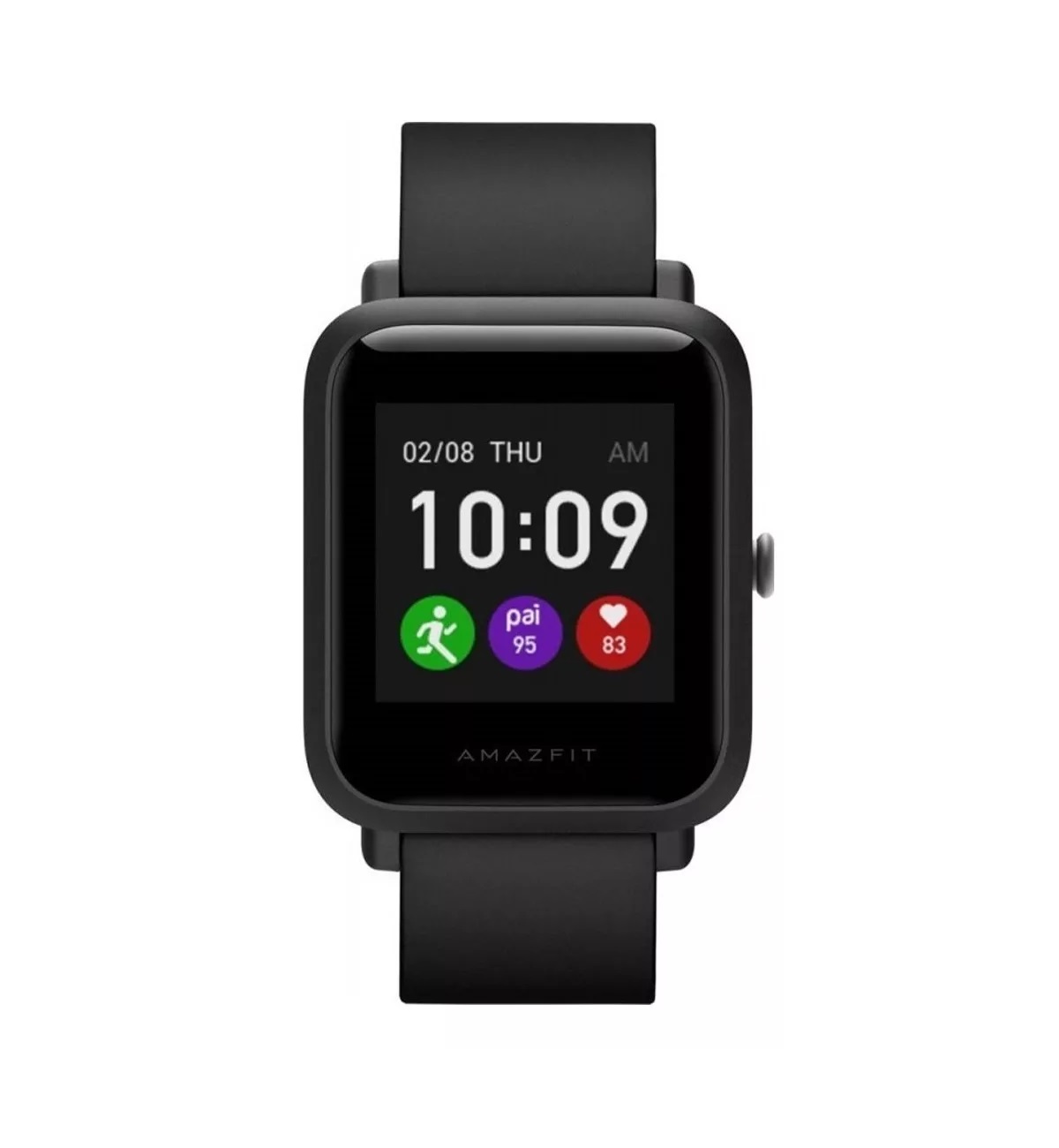 Smartwatch Amazfit Basic Bip S Lite 1.28" Caja De Policarbonato Color Charcoal Black, Color Malla Charcoal Black De Tpu Modelo A1823