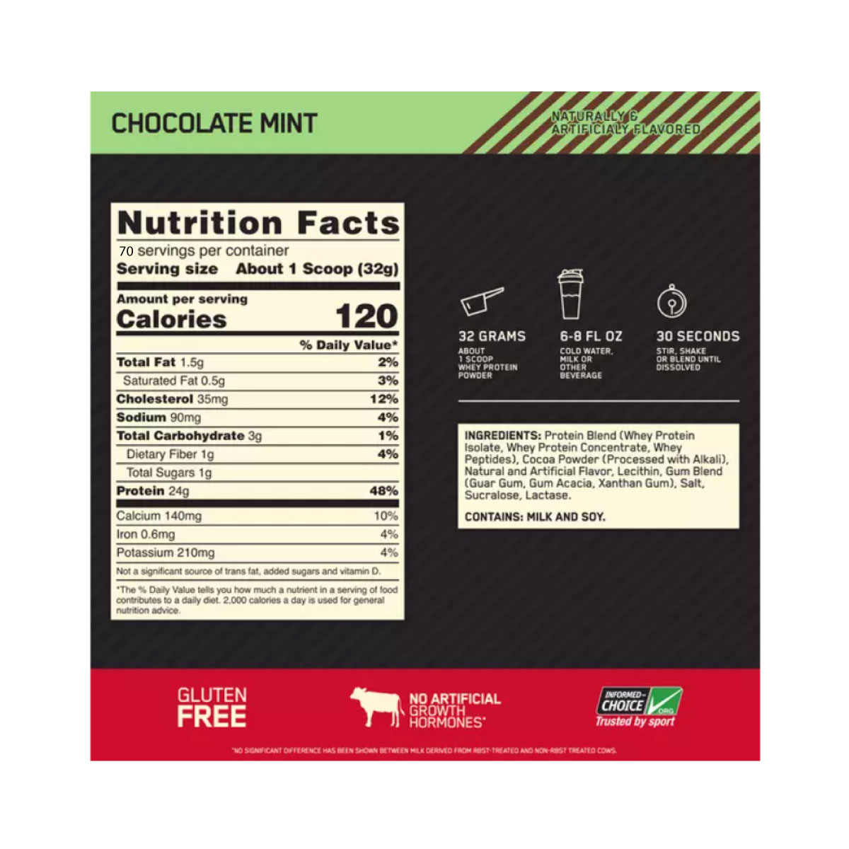 Proteina ON Gold Standard 100% Whey 5 lbs 71 Serv. - Fresa