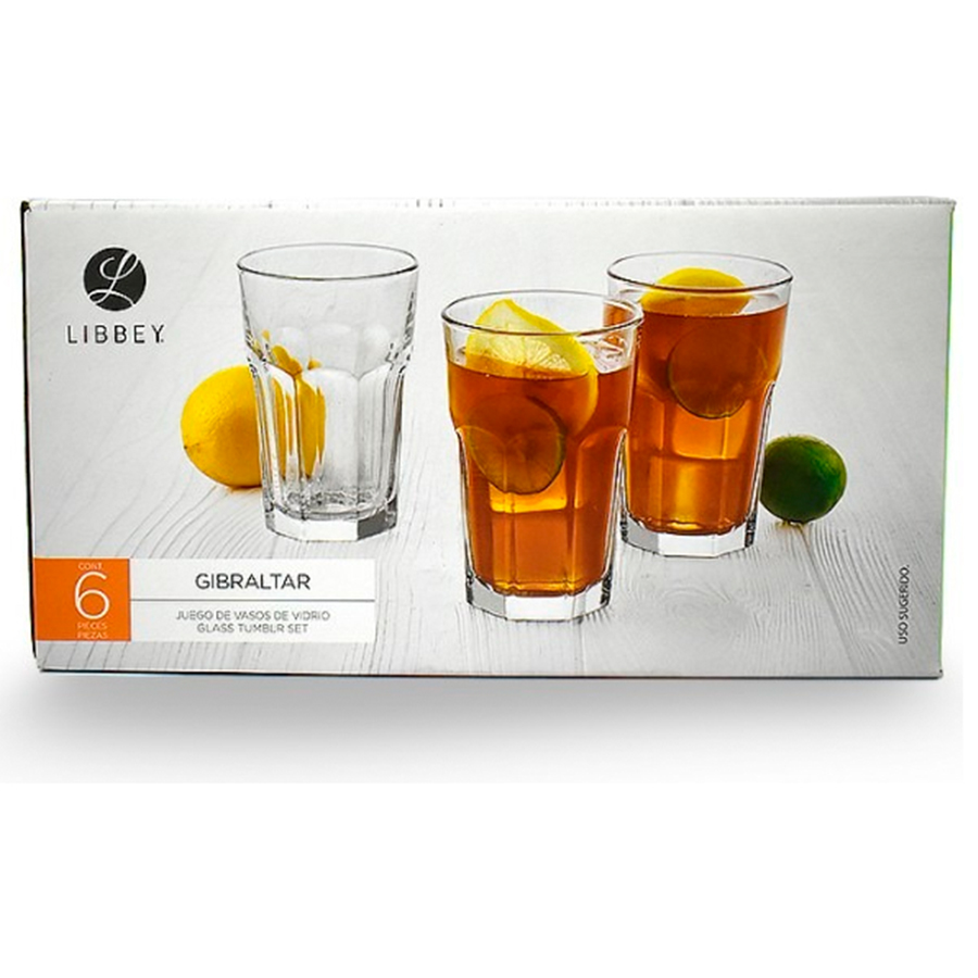 Juego de 6 vasos Gibraltar, marca Libbey