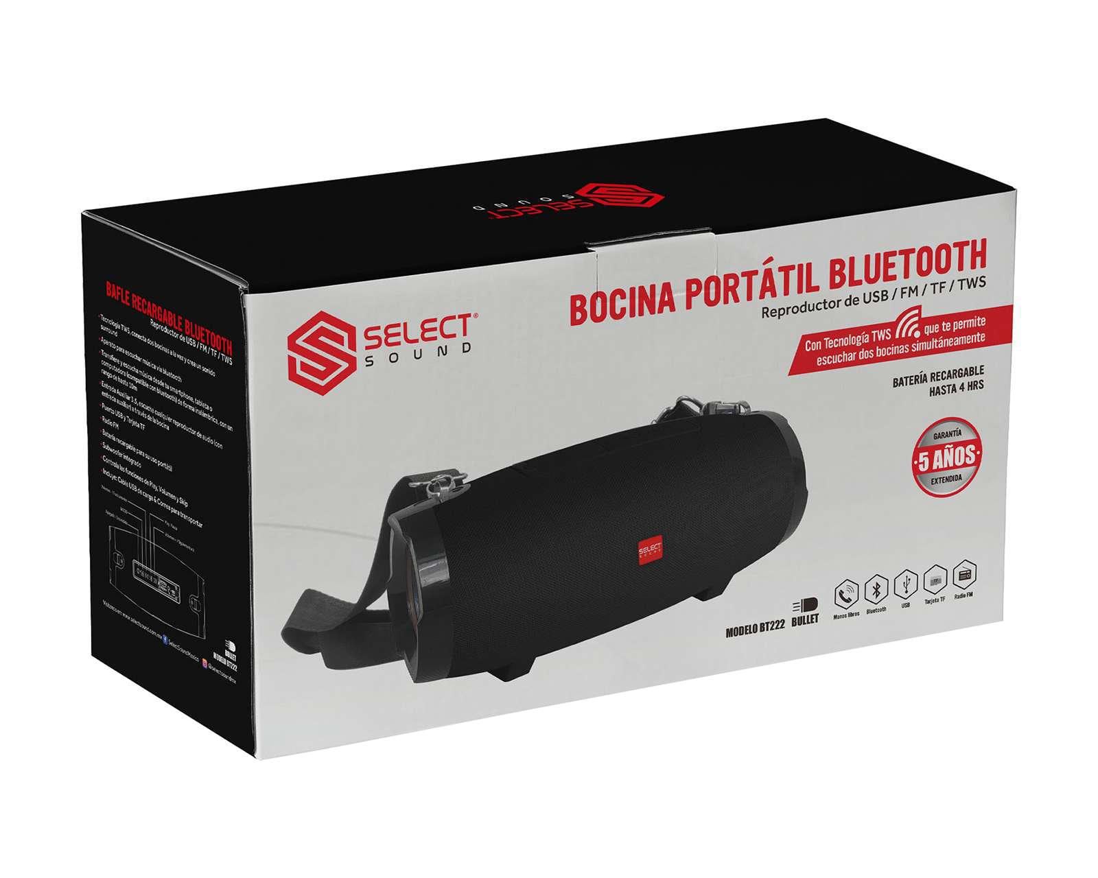 BOCINA PORTATIL BLUETOOTH CON TSW SELECT SOUND