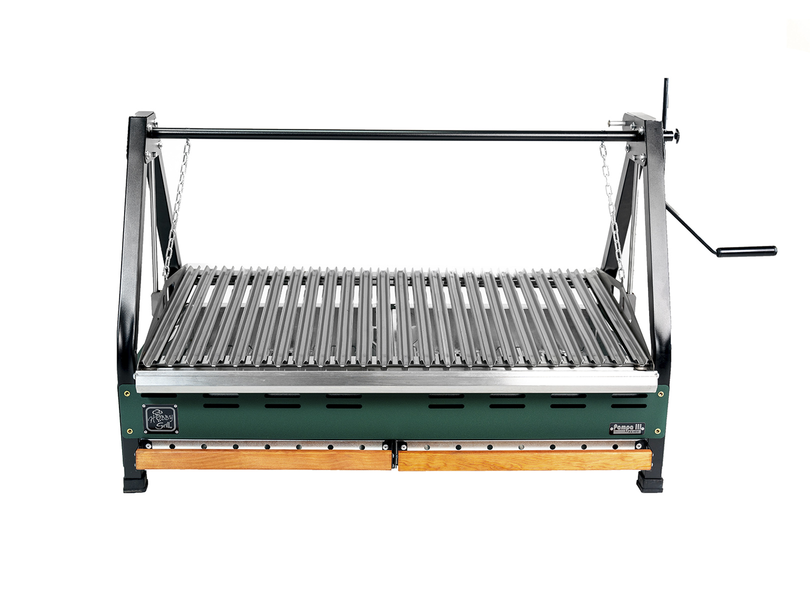 Asador de Carbon Parrilla Argentina Hobby Grill Pampa III Elite Empotrable Verde