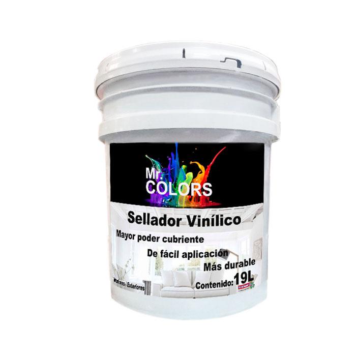 Cubeta de Sellador Economico MXANT-001-17 19L Sellador Vinílico InteriorExterior Secado 1 Hora Blanco, ProtectWall