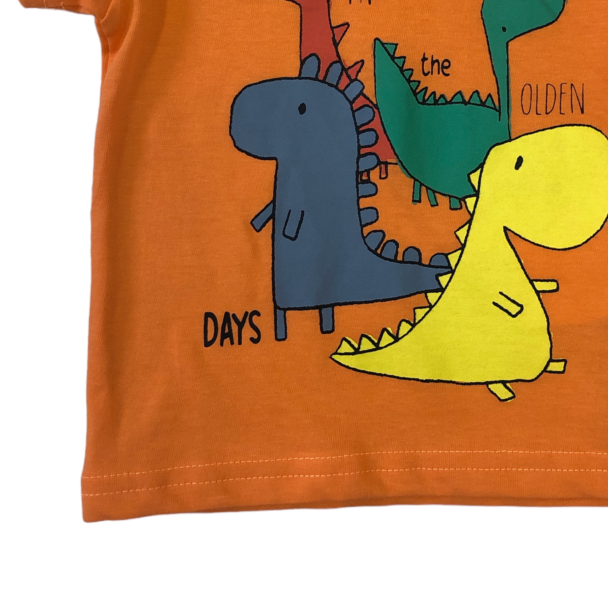 Playera naranja dinosaurio IN the OLDEN DAYS para bebé niño Losan