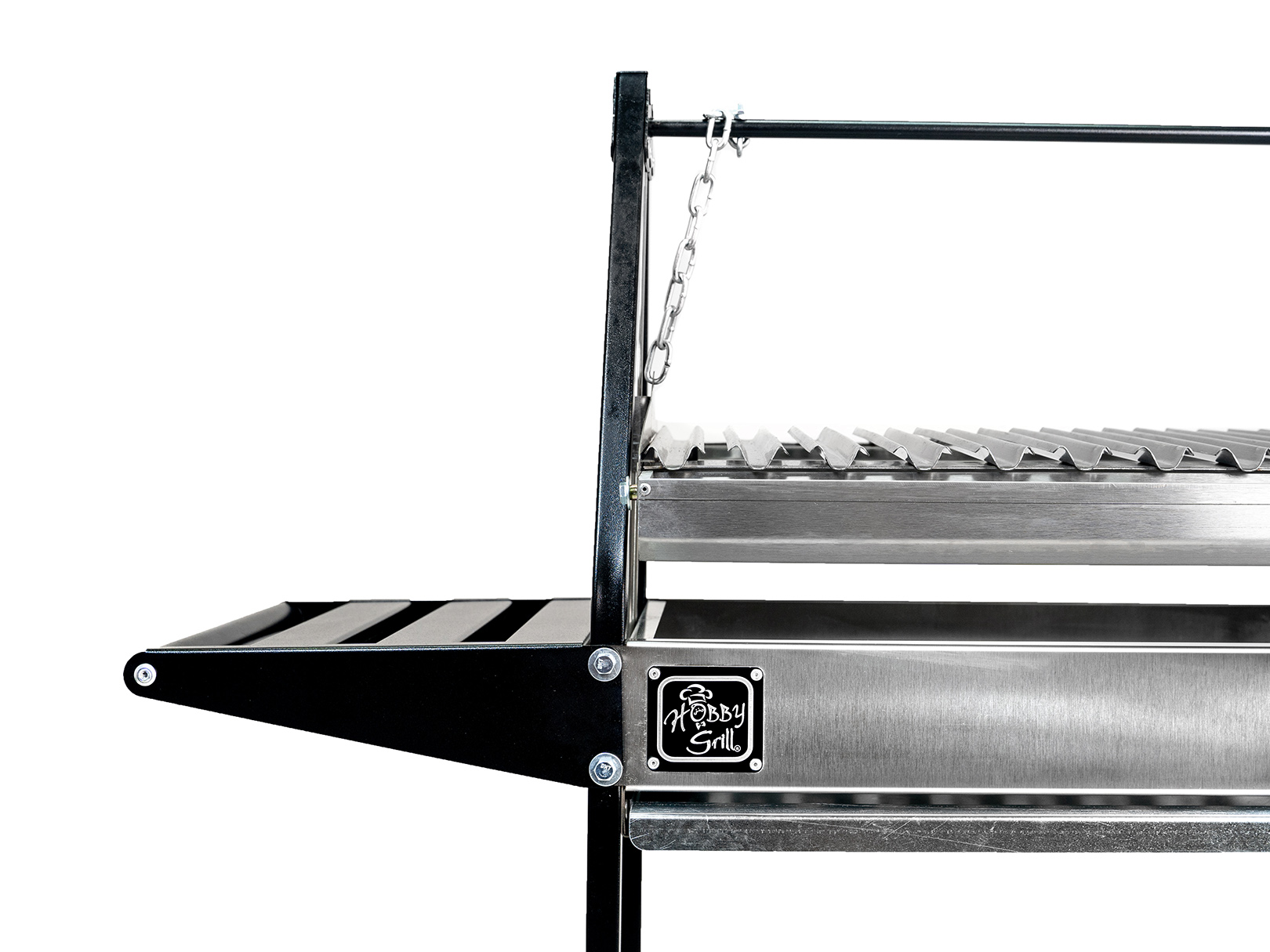 Asador de Carbon Parrilla Argentina Hobby Grill Iguazu Black Acero Inoxidable
