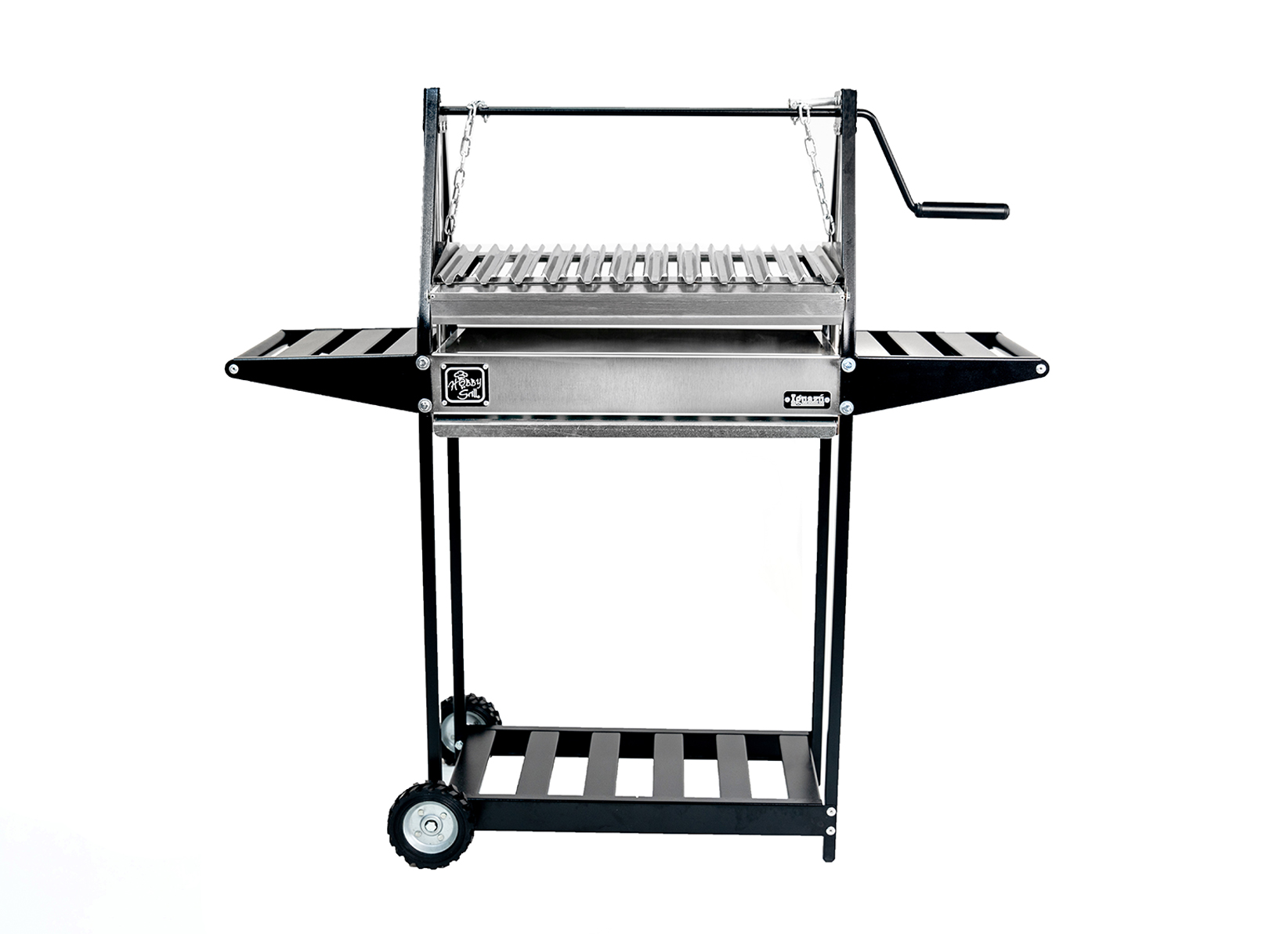 Asador de Carbon Parrilla Argentina Hobby Grill Iguazu Black Acero Inoxidable