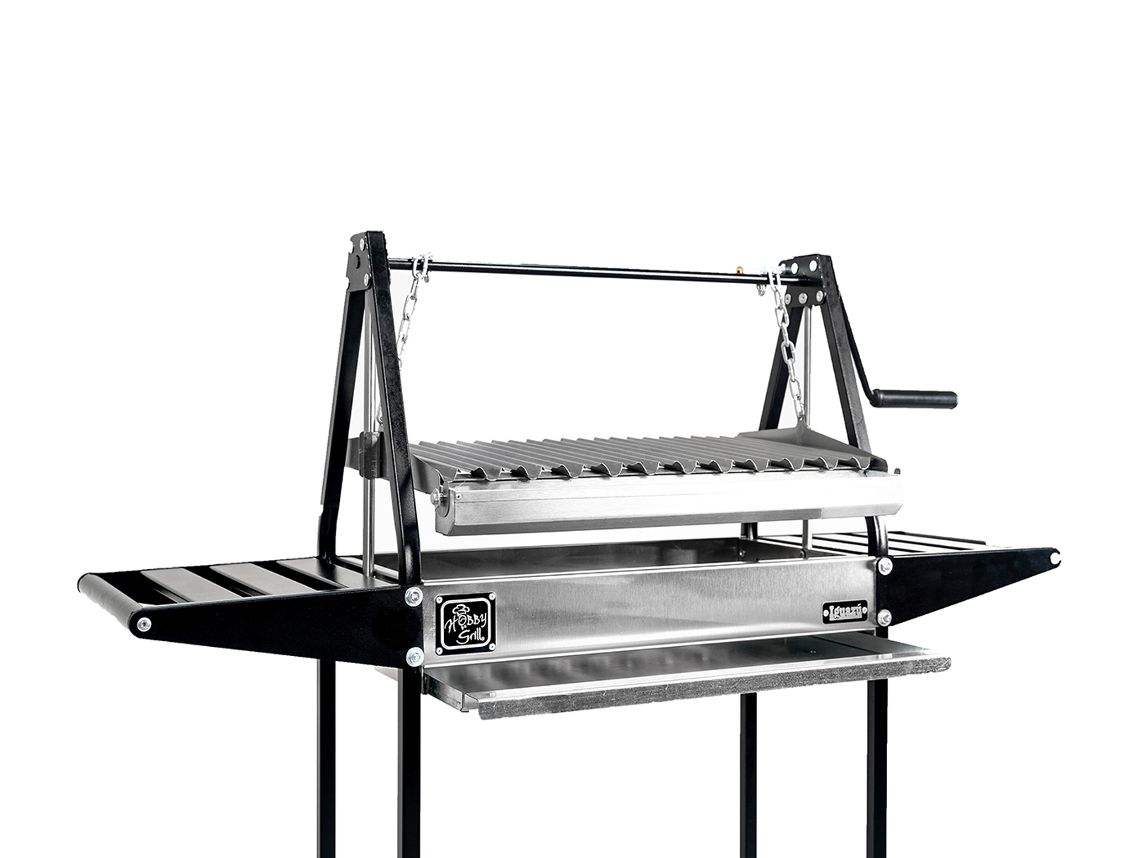 Asador de Carbon Parrilla Argentina Hobby Grill Iguazu Black Acero Inoxidable