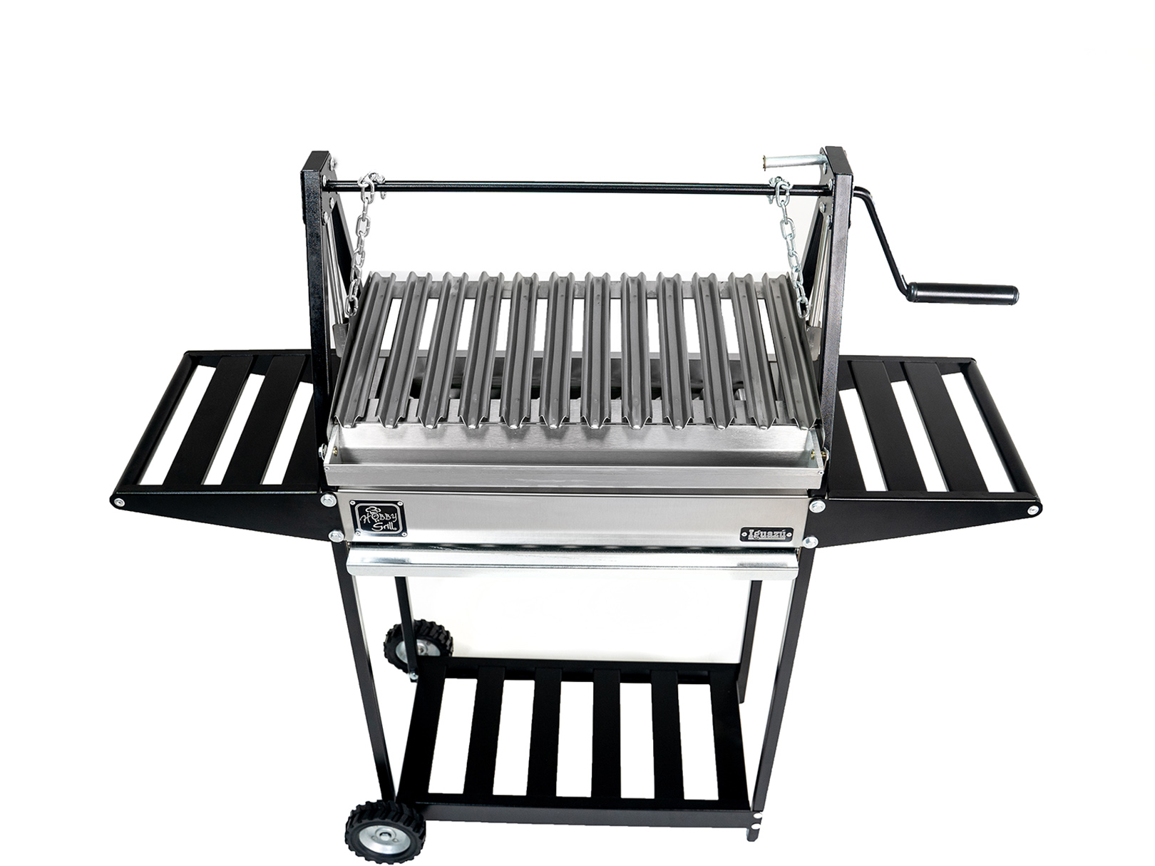 Asador de Carbon Parrilla Argentina Hobby Grill Iguazu Black Acero Inoxidable