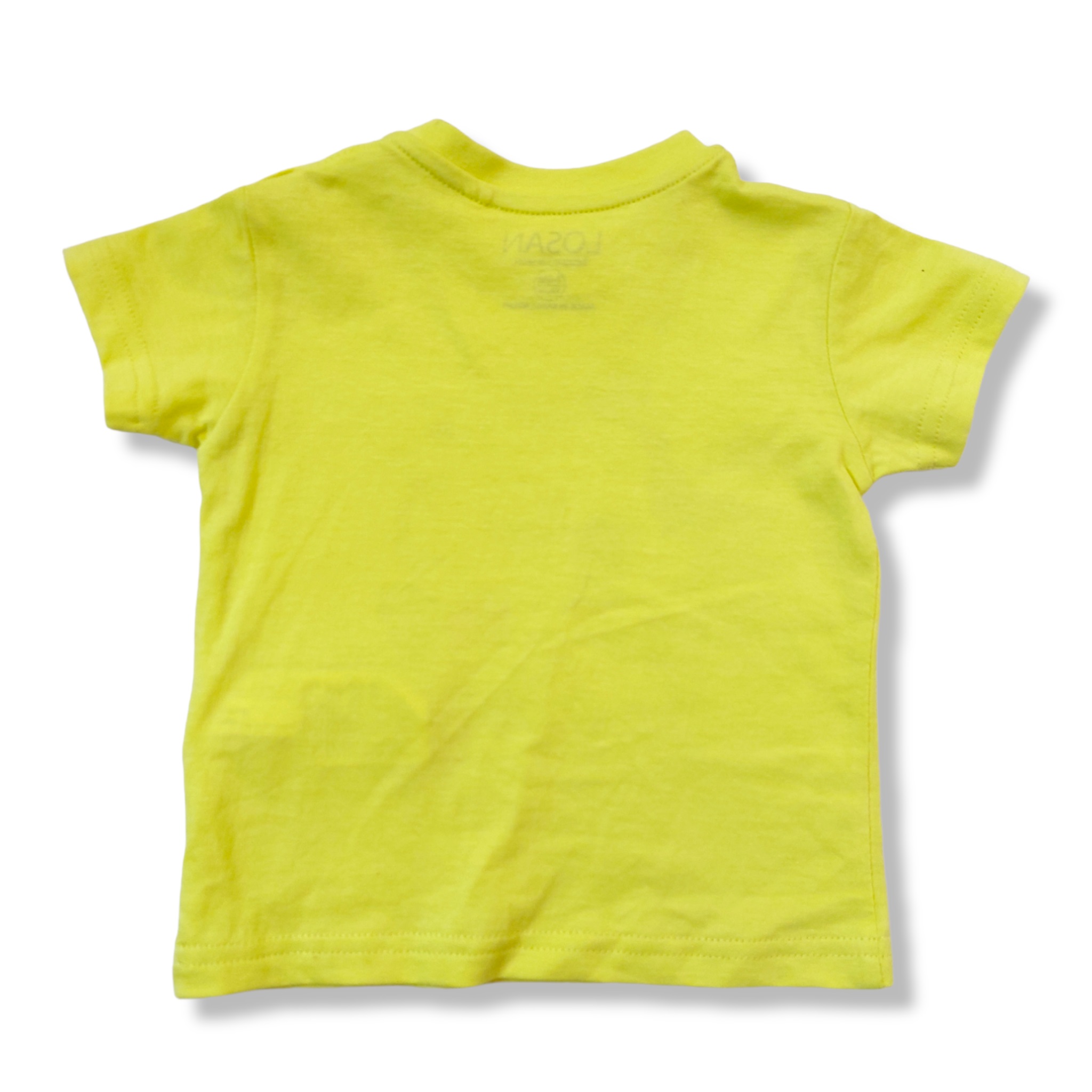 Playera verde dinosaurio TALL, SMALL, MEDIUM para bebé niño Losan.