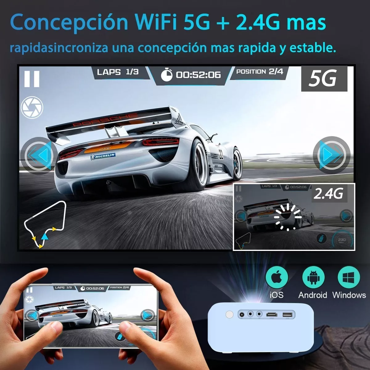 Mini Proyectores Portatil Bluetooth Para Celular Wifi