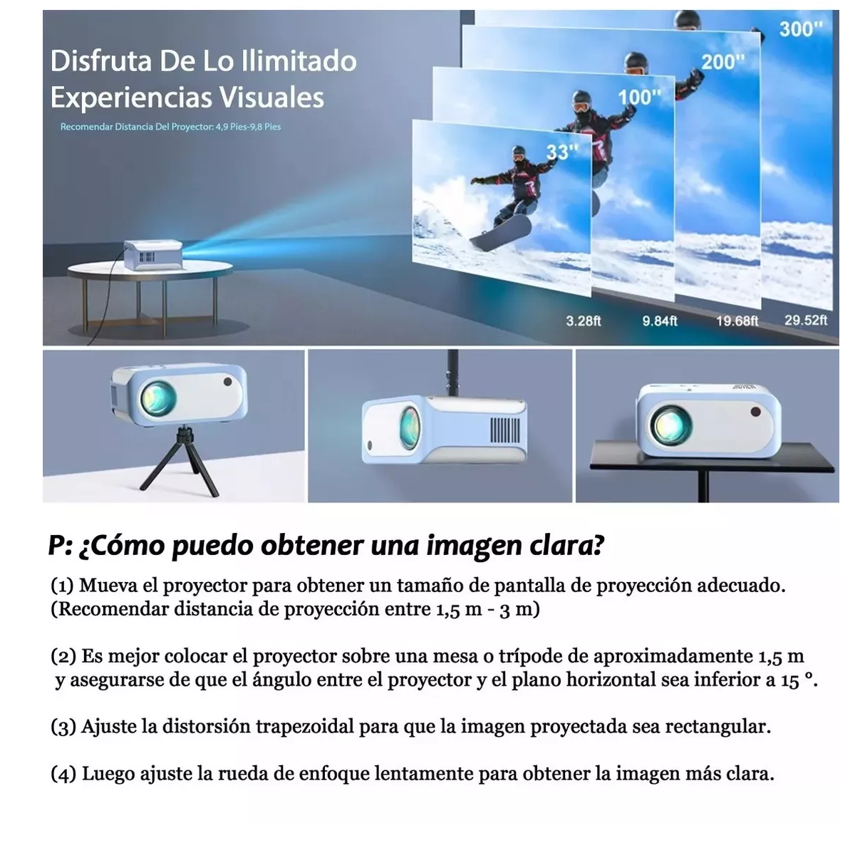 Mini Proyectores Portatil Bluetooth Para Celular Wifi