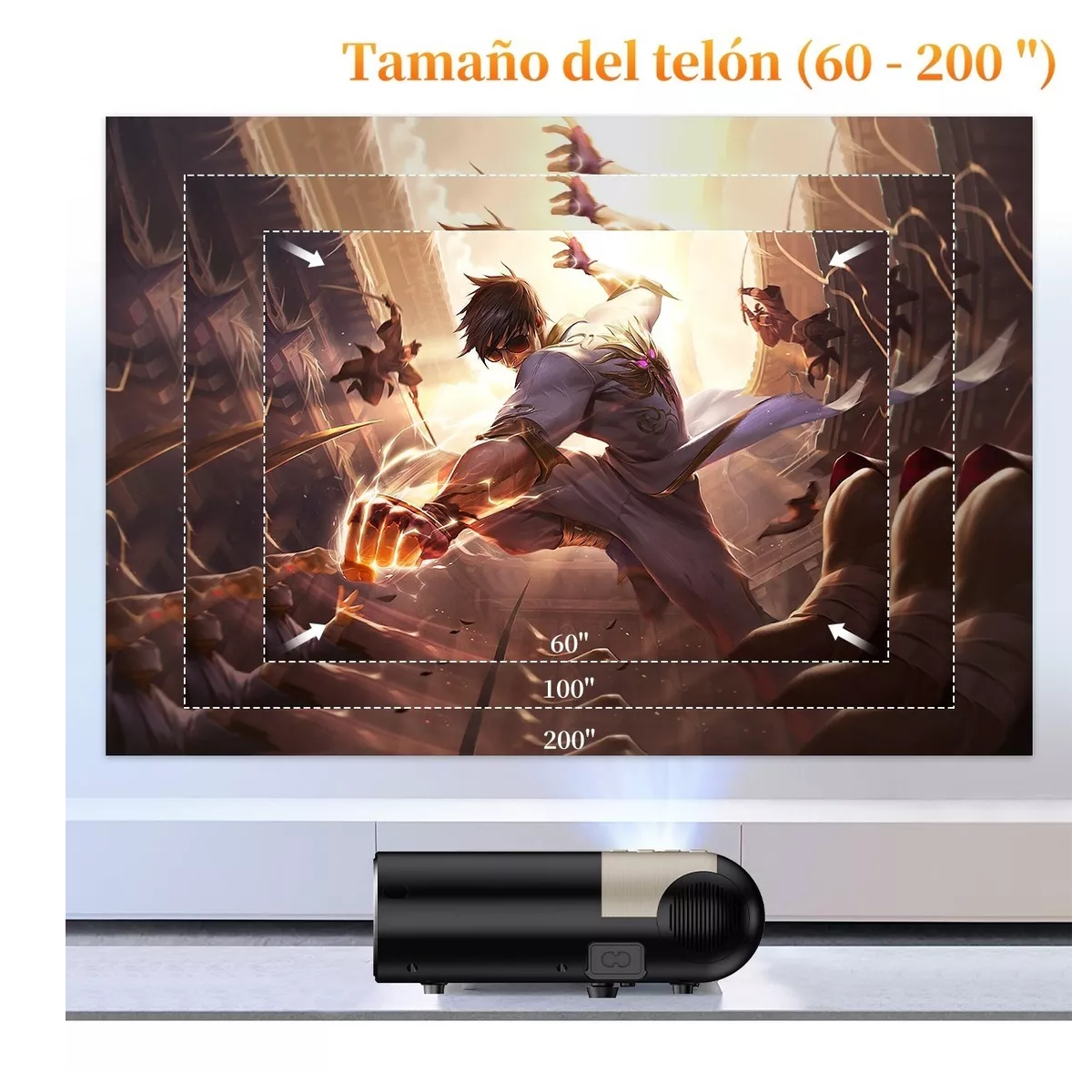 Proyector Portátil Led 1080p Full Hd Wifi 5500 Lumenes Hdmi