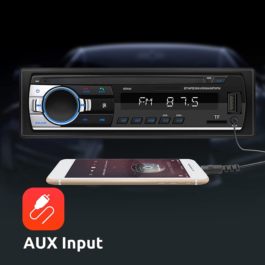Reproductor Auto estereo Bluetooth.