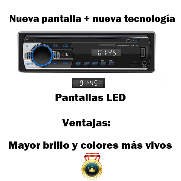 Reproductor Auto estereo Bluetooth.
