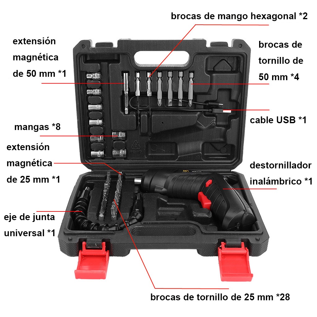 28 en 1 mini destornillador eléctrico recargable inalámbrico precisión  destornillador conjunto mini herramientas de mano para