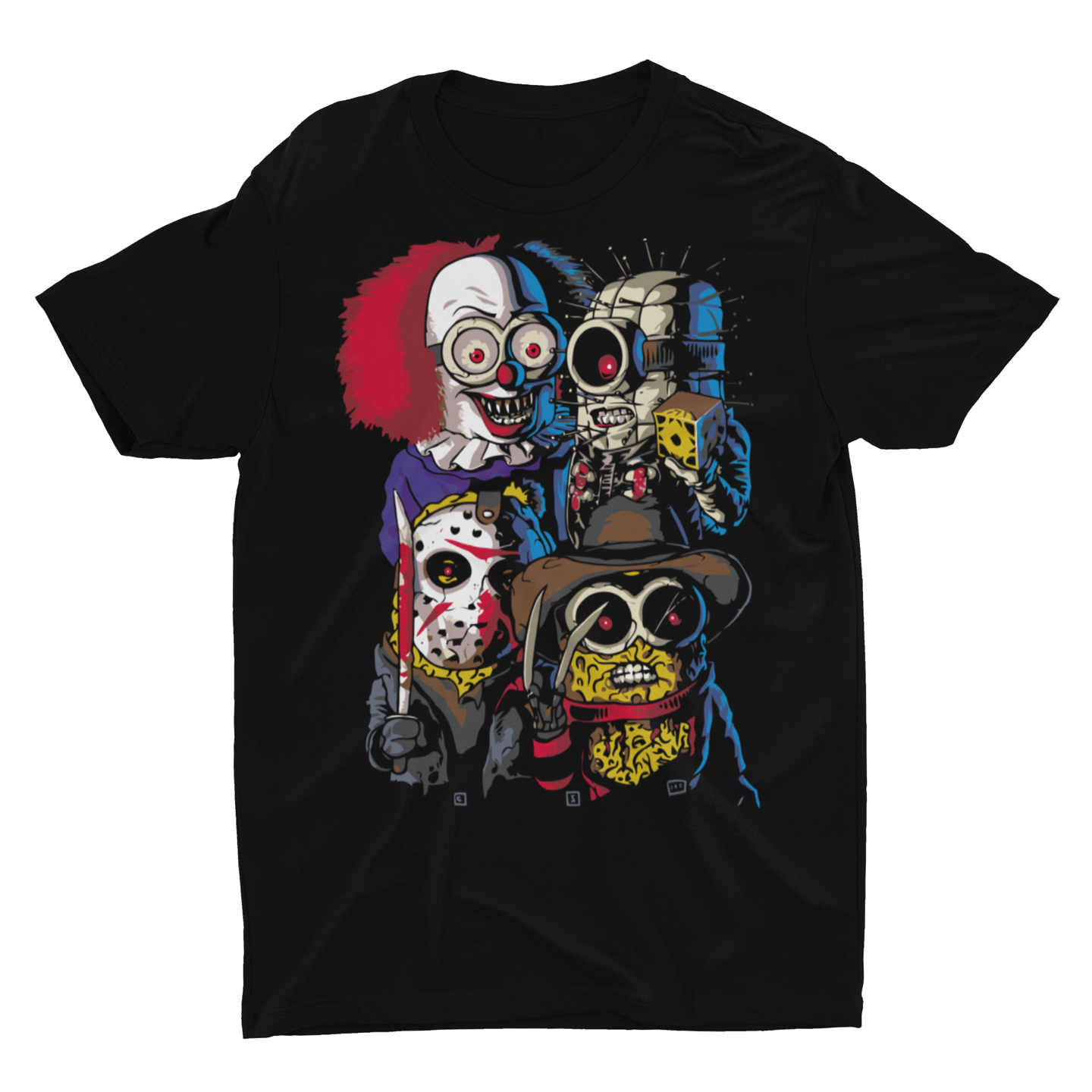 Playera Dama Caballero Halloween Personajes de Terror 