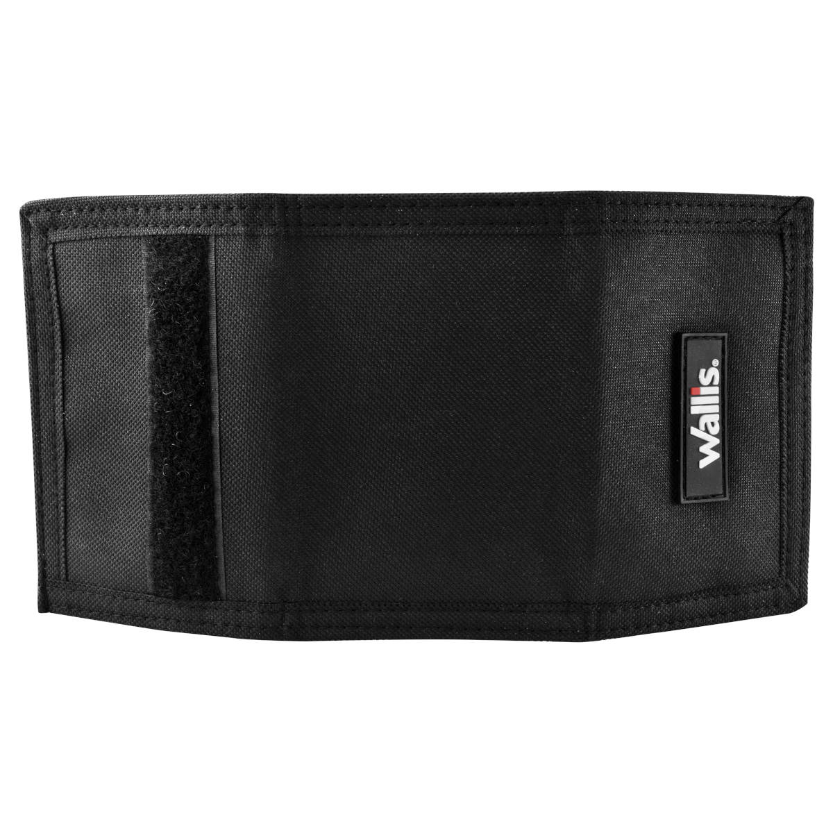 Cartera Wallis W0303307 unisex con 6 compartimientos, negra.