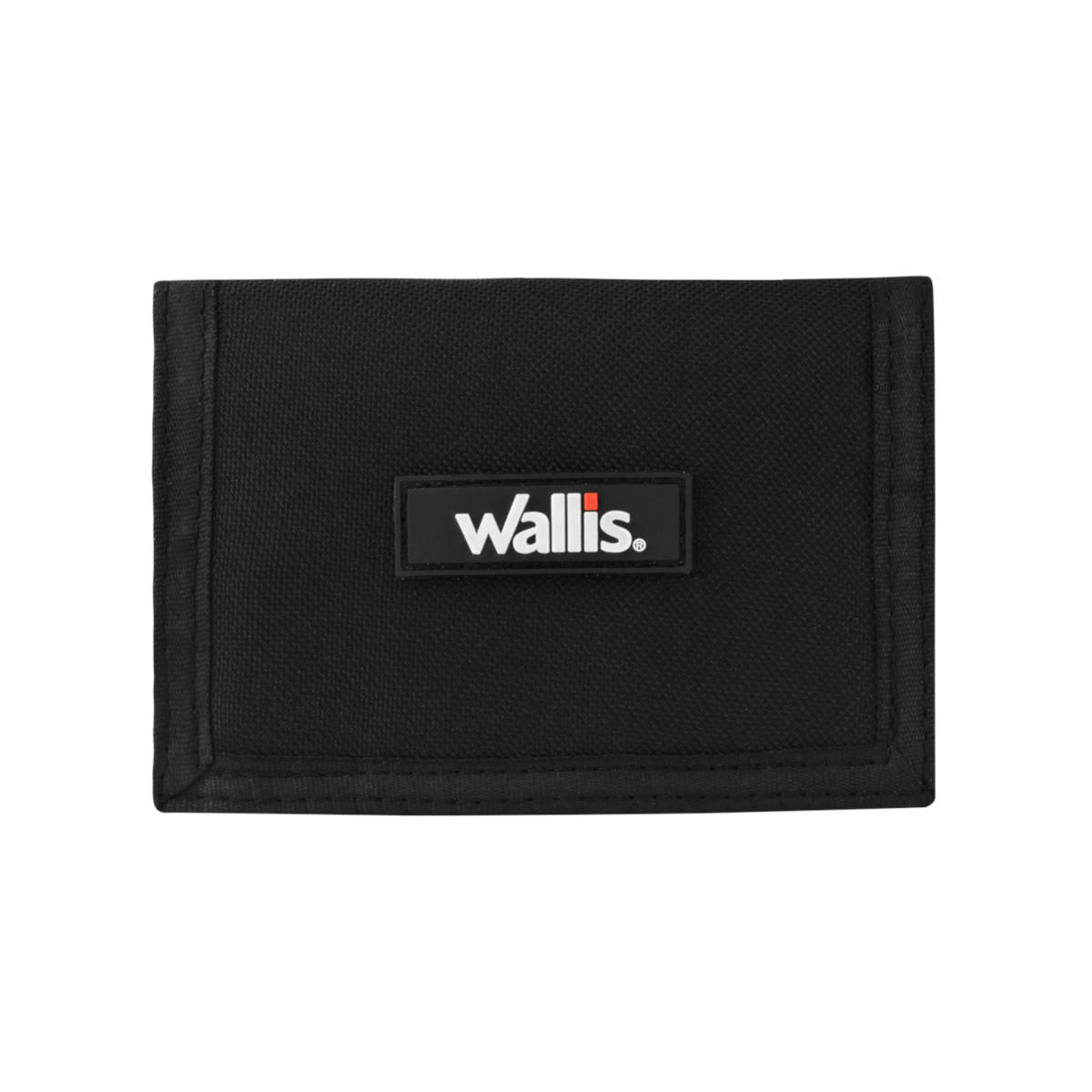 Cartera Wallis W0303308 unisex con varios compartimientos, negra.