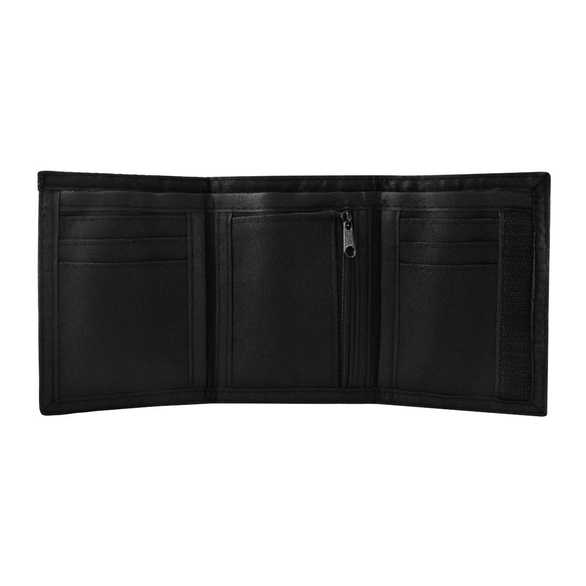 Cartera Wallis W0303308 unisex con varios compartimientos, negra.