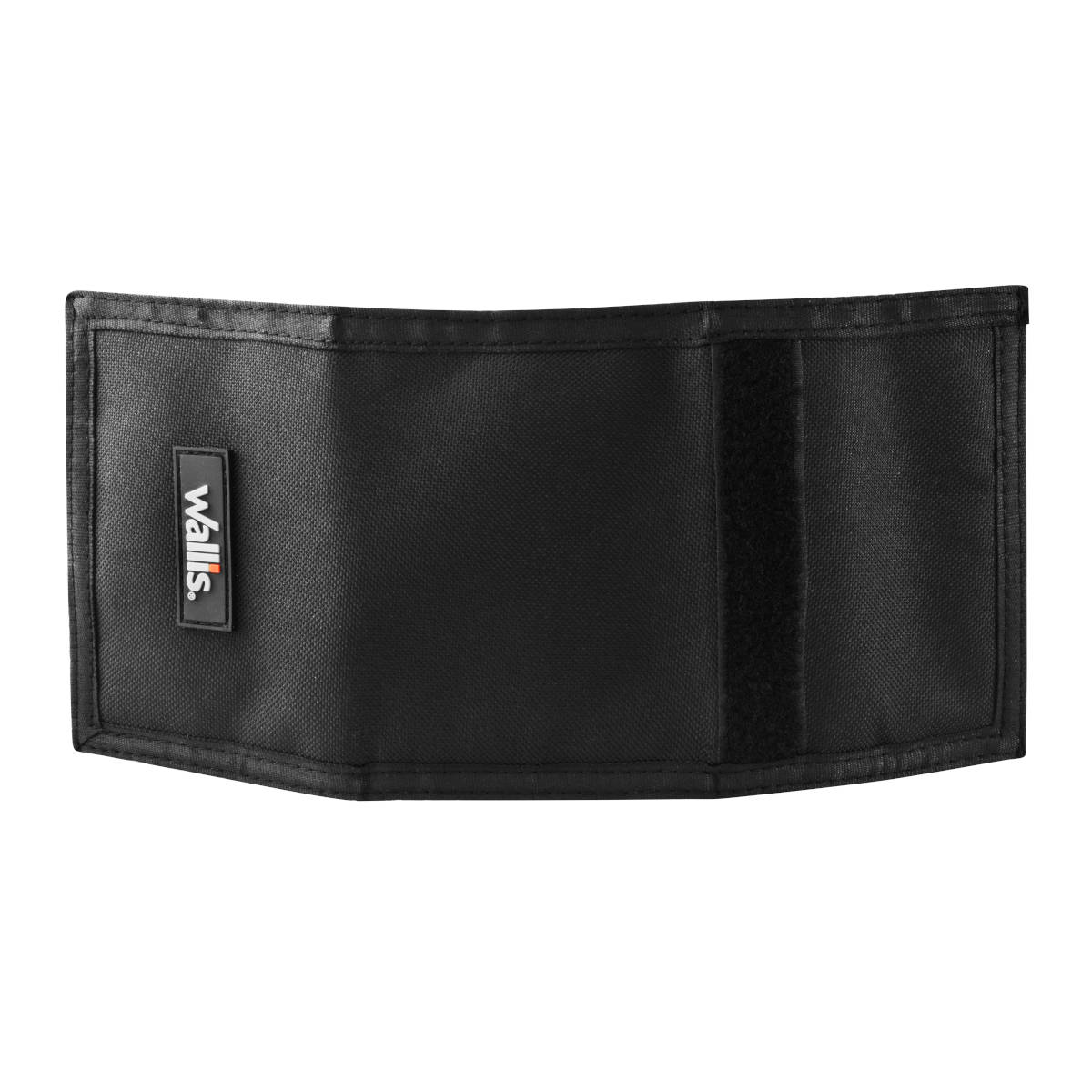 Cartera Wallis W0303308 unisex con varios compartimientos, negra.