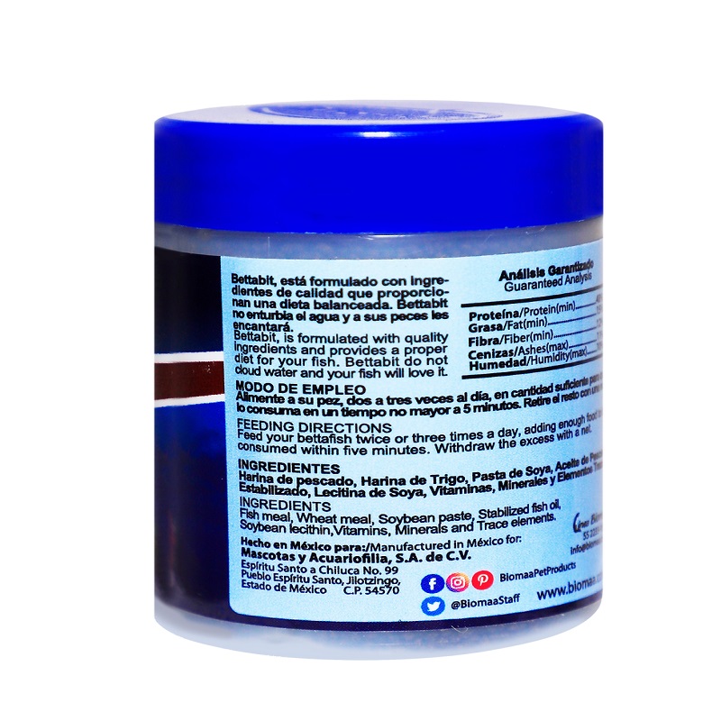 Bettabit 35gr Alimento para peces Beta - Biomaa