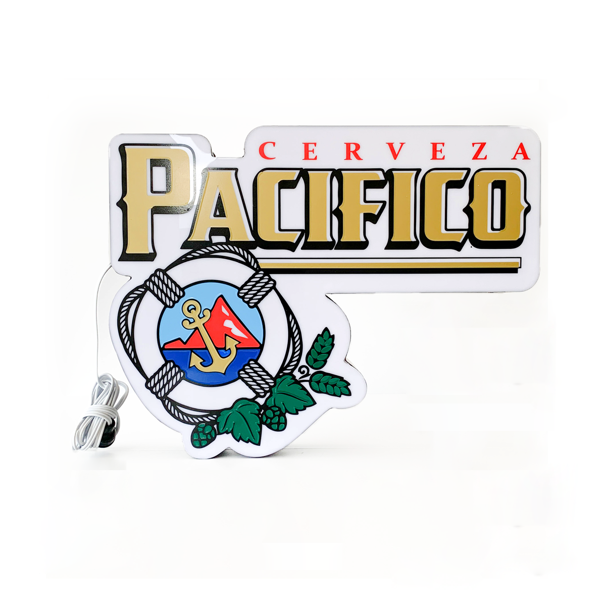 ANUNCIO LUMINOSO CERVEZA PACIFICO V / BLANCO