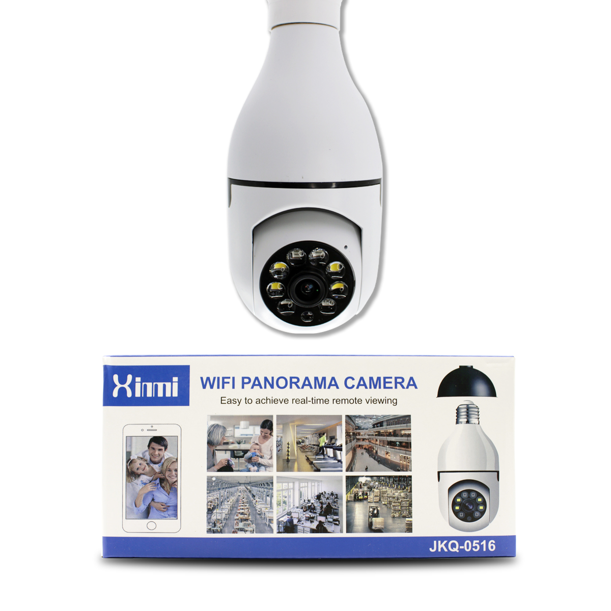 Camara De Seguridad Tipo Foco Conexion Bluetooth/Wiffi 