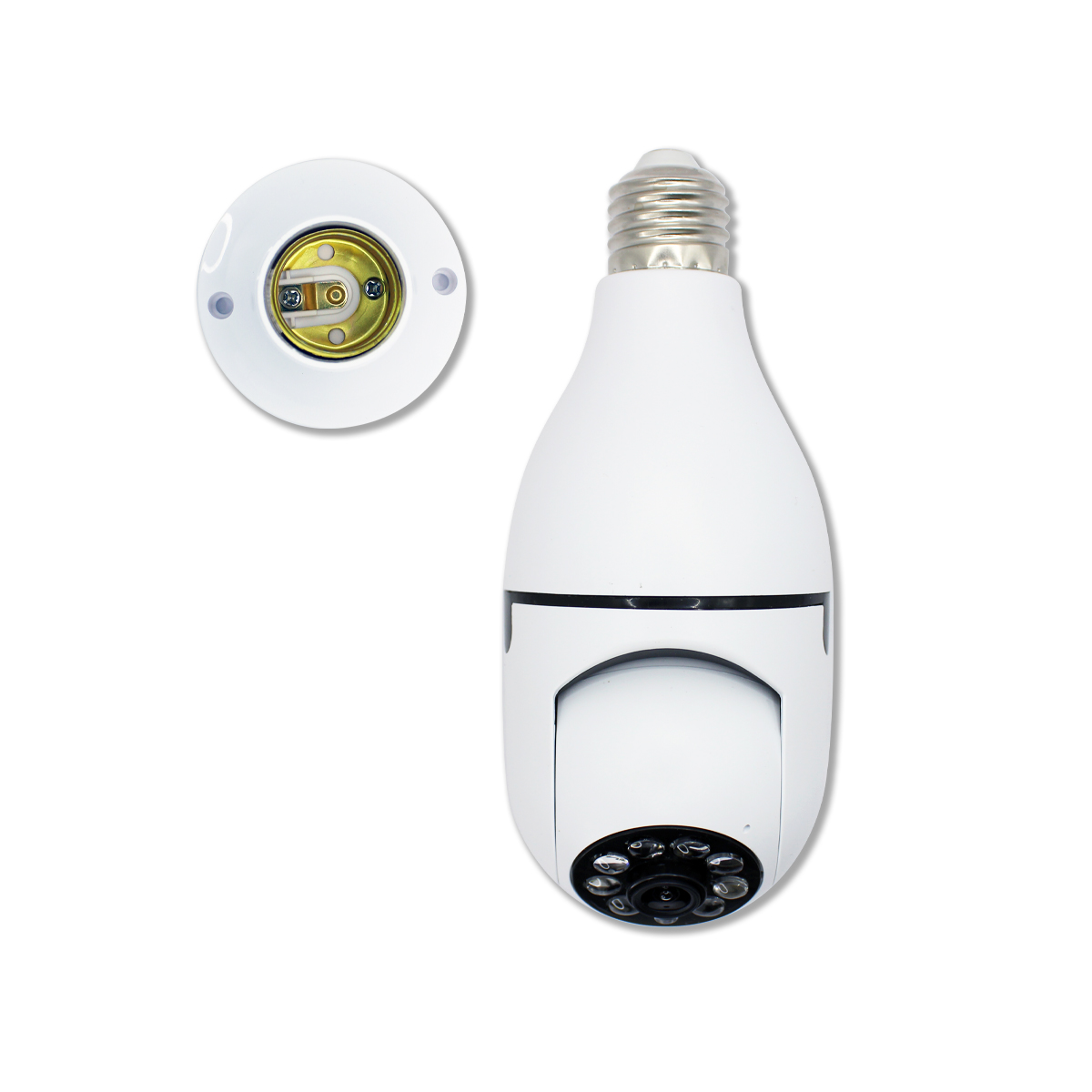 Camara De Seguridad Tipo Foco Conexion Bluetooth/Wiffi 