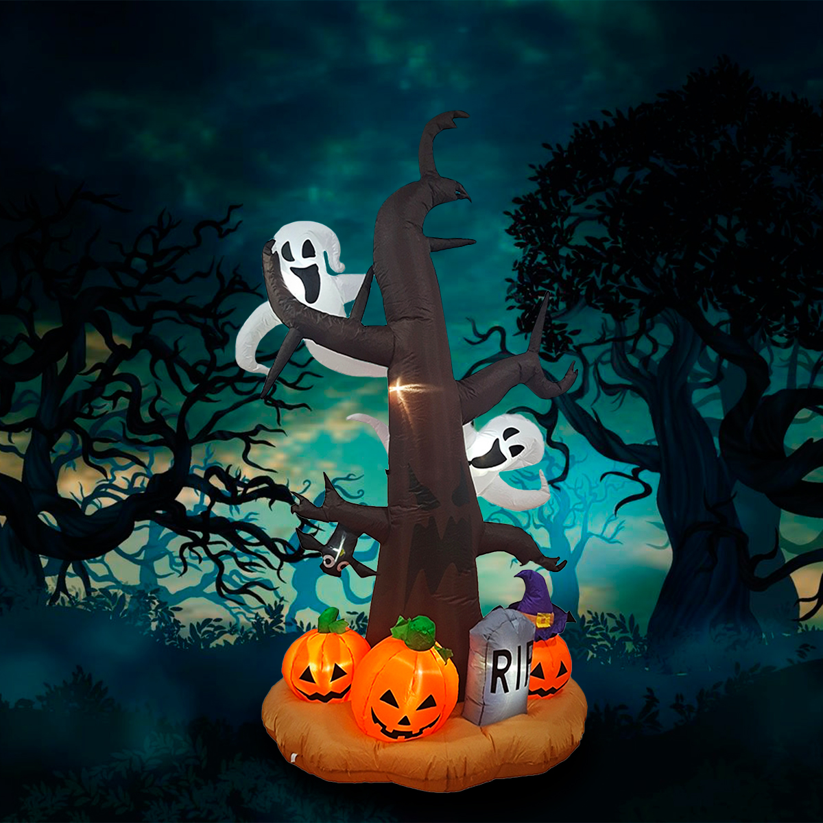 Inflable Halloween árbol fantasma con led Gigante - 2.8m