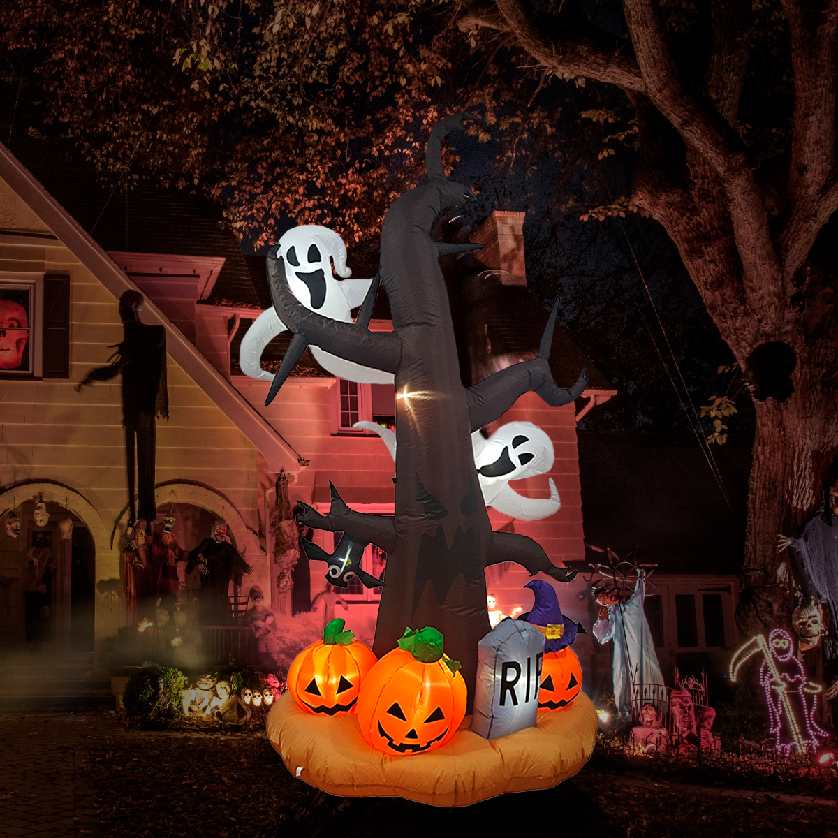 Inflable Halloween árbol fantasma con led Gigante - 2.8m