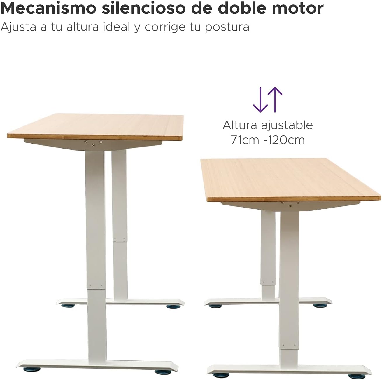 Escritorio de Altura Ajustable Eléctrico / Tablero 150x75