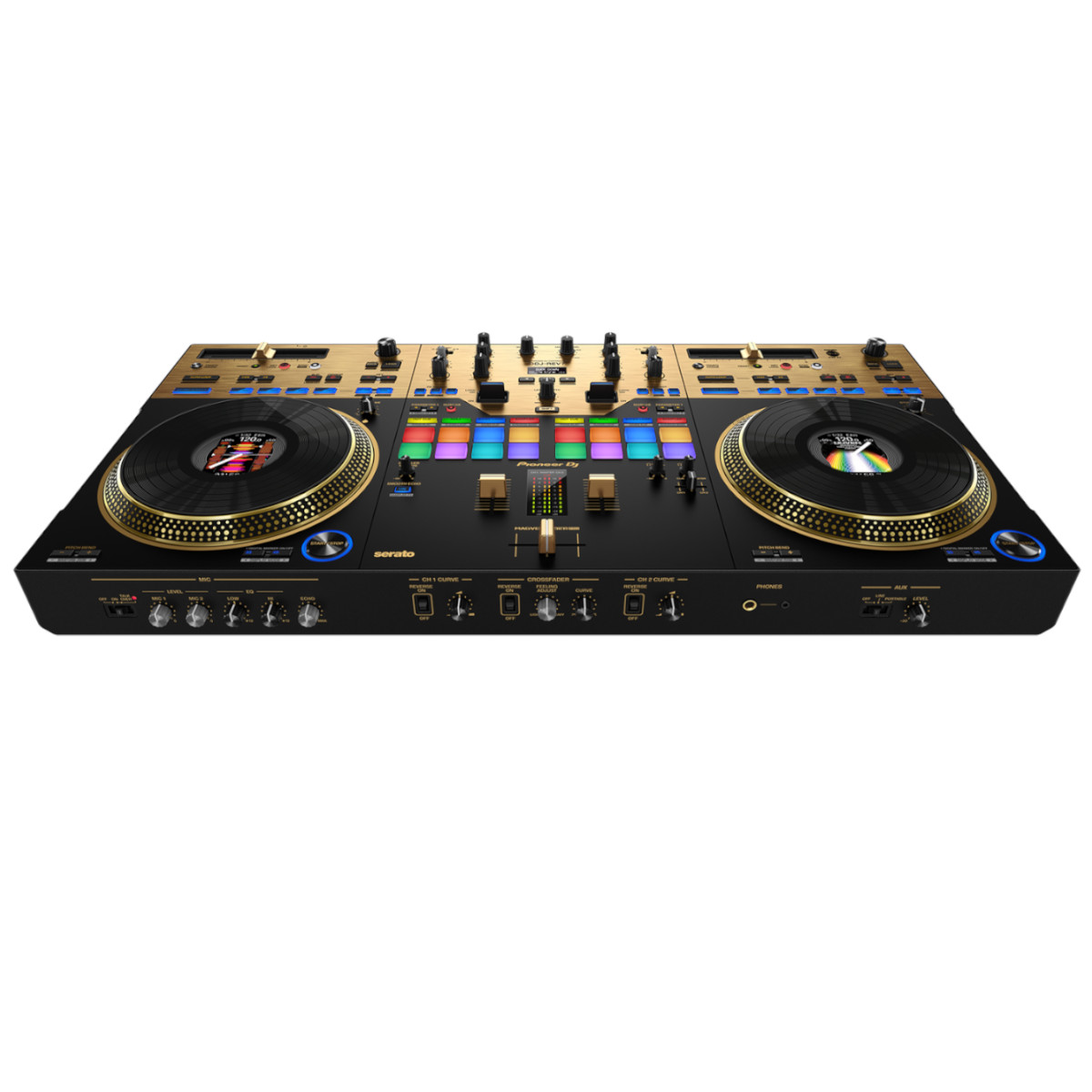 Controlador DJ Pro Pioneer 2 Canales Gold Edition DDJ-REV7-n