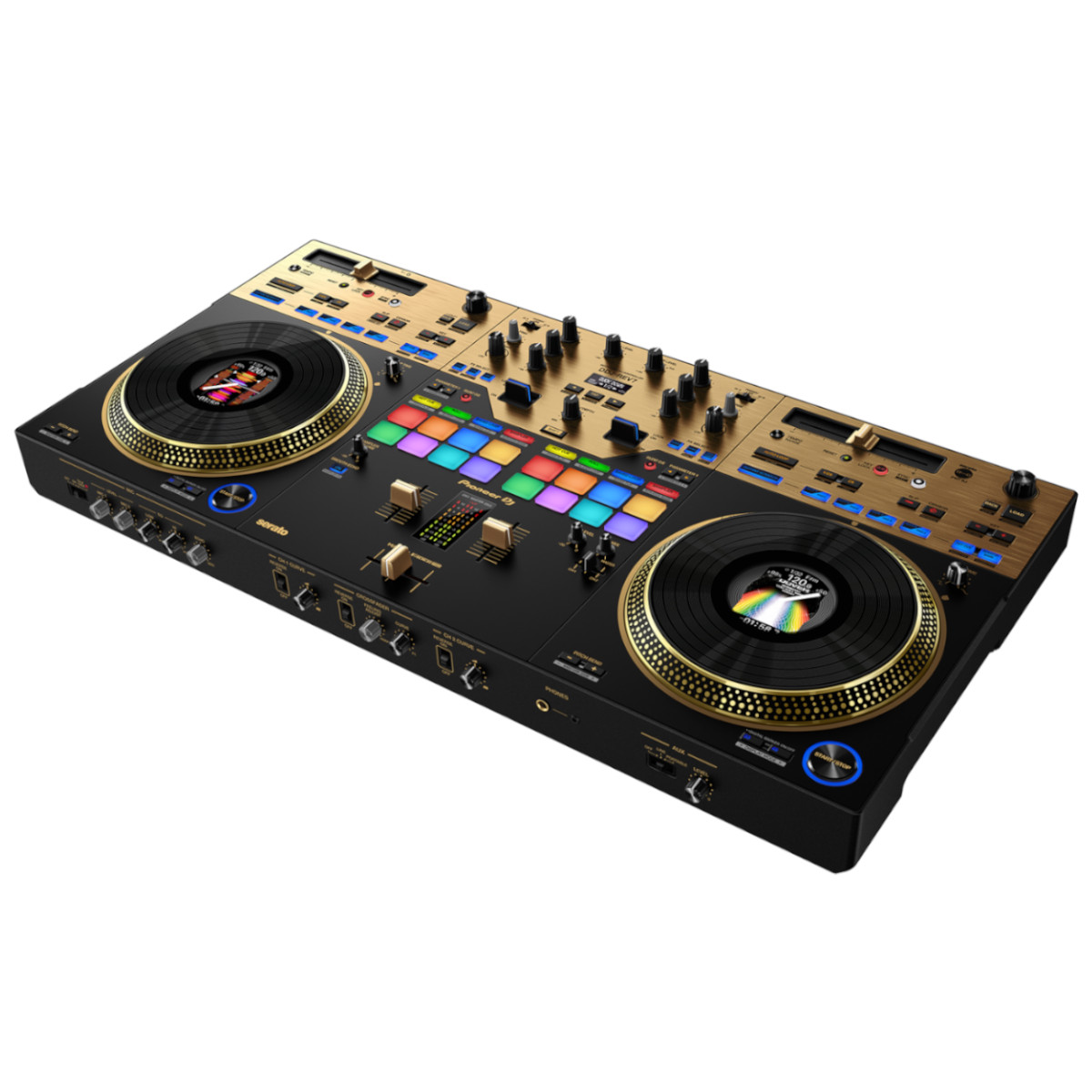 Controlador DJ Pro Pioneer 2 Canales Gold Edition DDJ-REV7-n