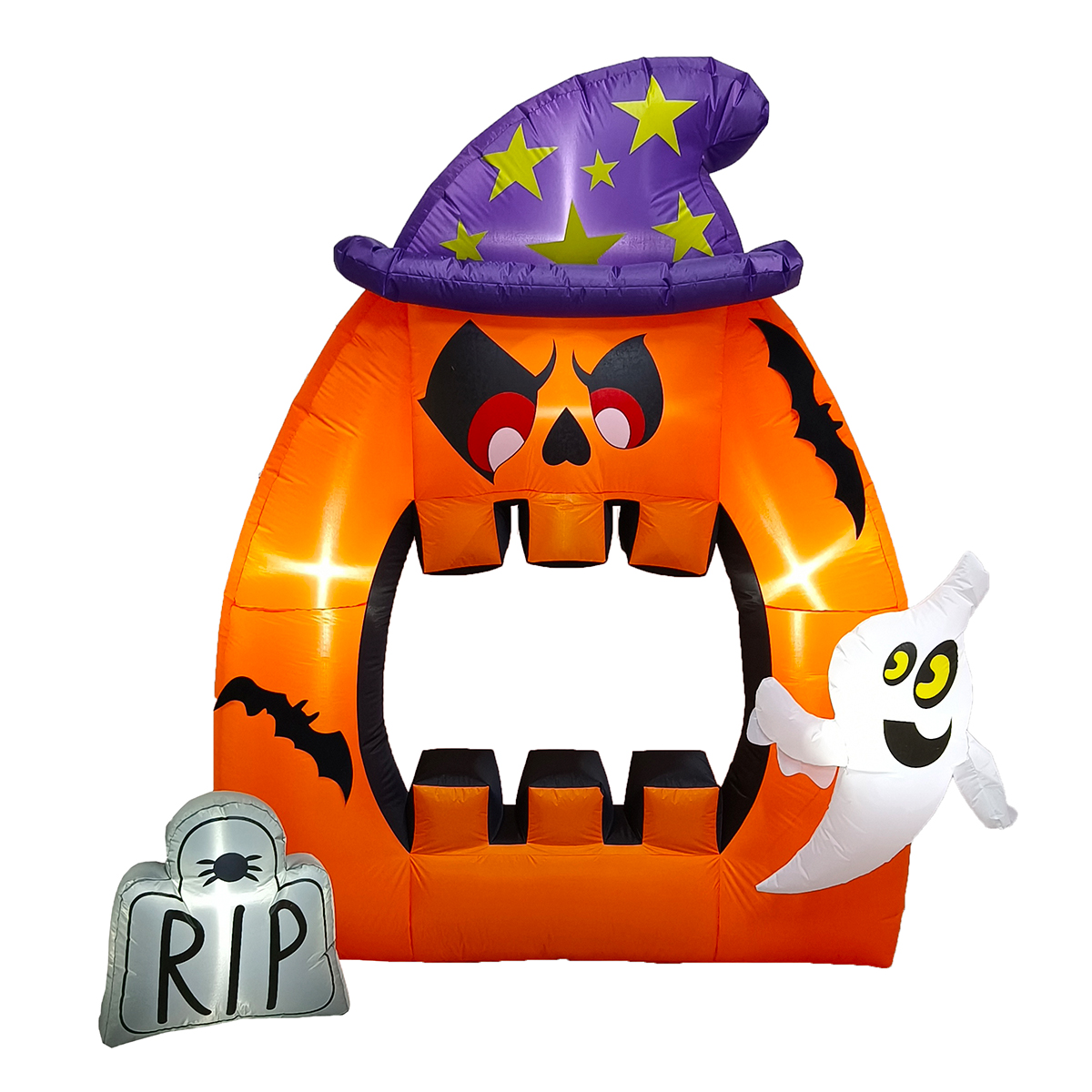 Inflable halloween calabaza con boca de espanto gigante - 2.2m