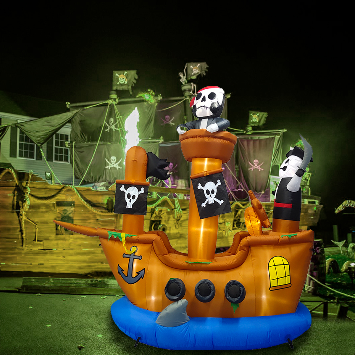 Inflable hallowen barco pirata MEGA GIGANTE pirate ship piratas - 3m