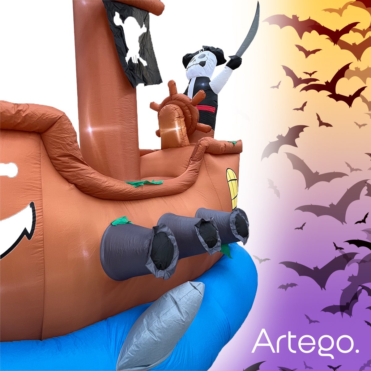 Inflable hallowen barco pirata MEGA GIGANTE pirate ship piratas - 3m