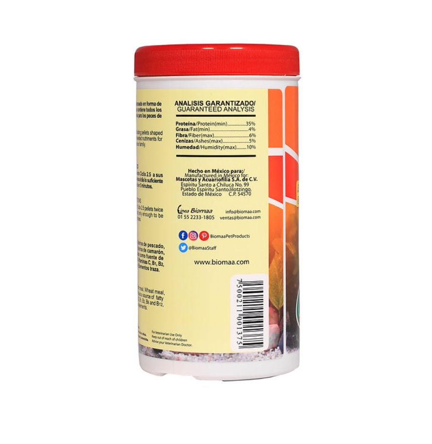 Ciclix Pellets flotante 2.5 alimento para Ciclidos 500g - Biomaa