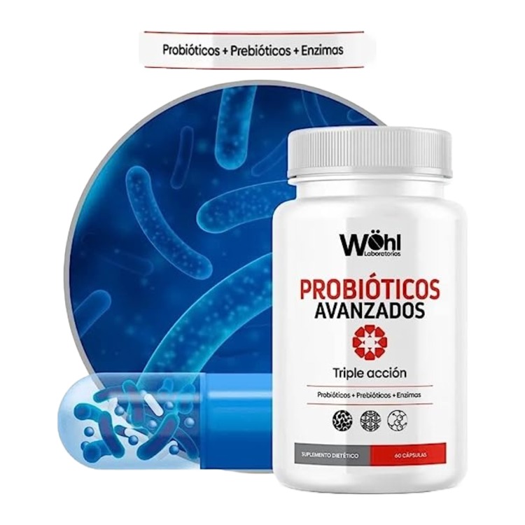 Probioticos Avanzados + Enzimas Digestivas, Premium Wohl.
